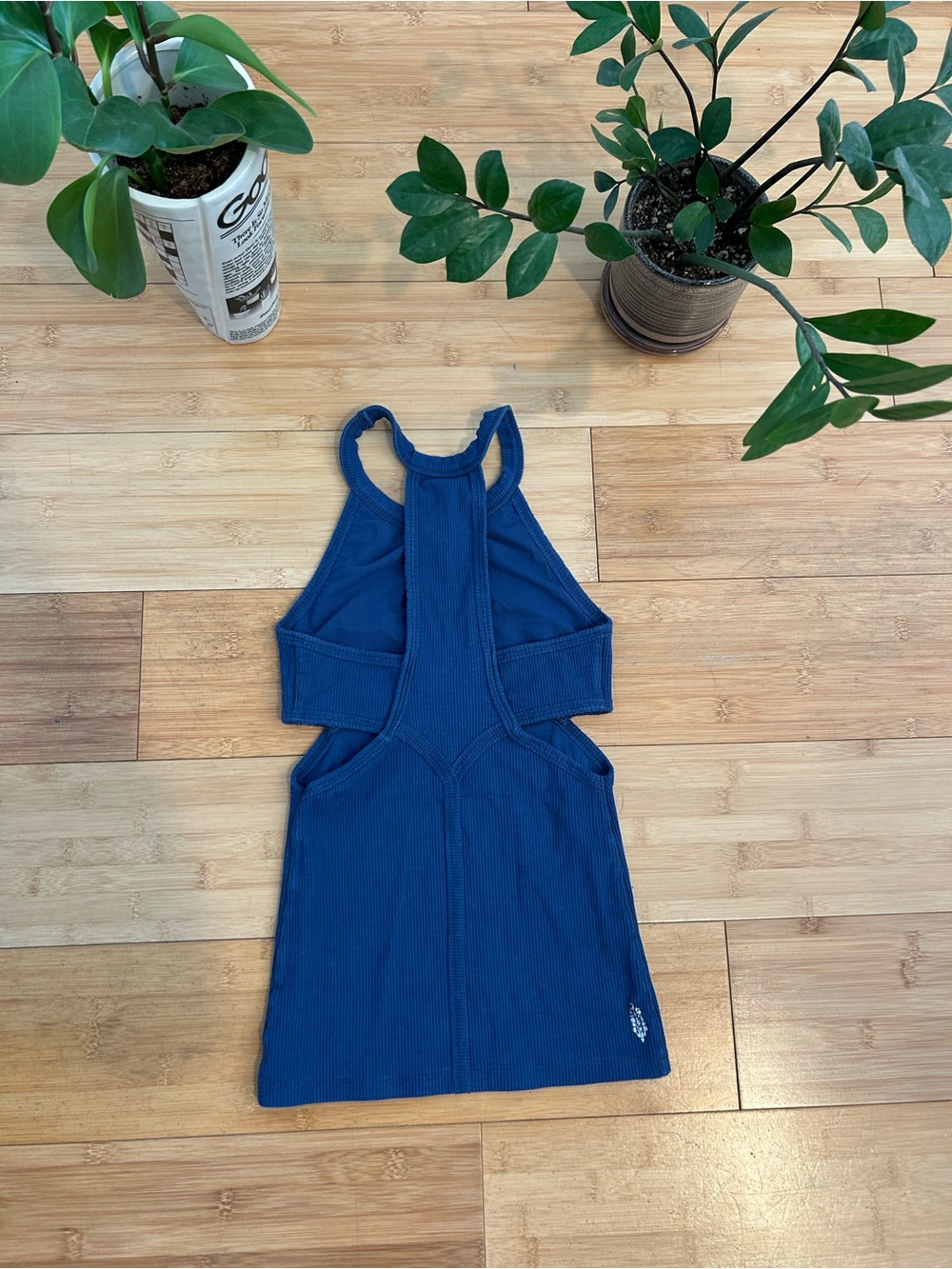 FP Blue Ribbed Cutout Tank - Picture 5 of 8